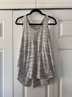 lululemon athletica Grey Striped Tank Top